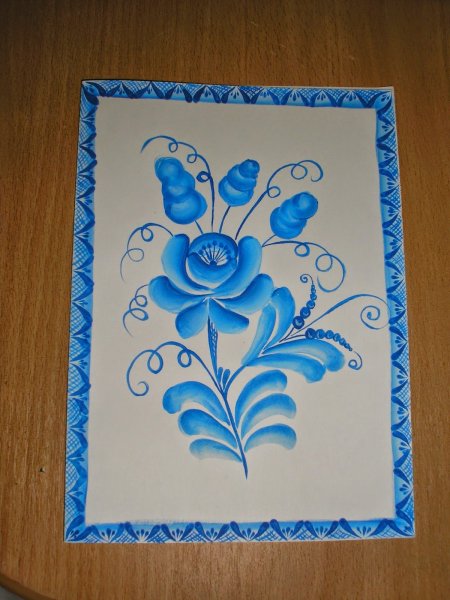 Аппликация Гжель