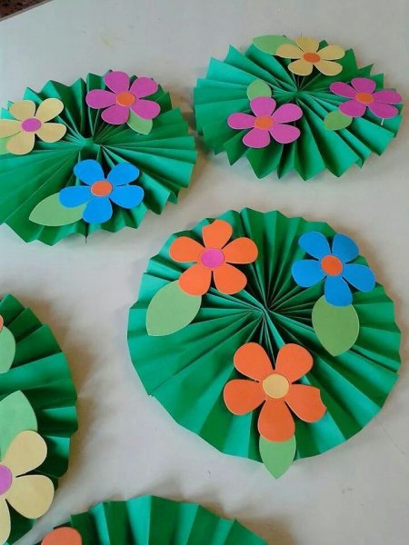 Цветы поделка в детский сад