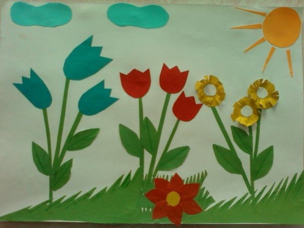 Аппликация Цветочная Поляна