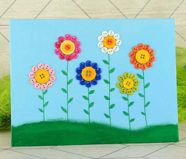 Аппликация с цветами
