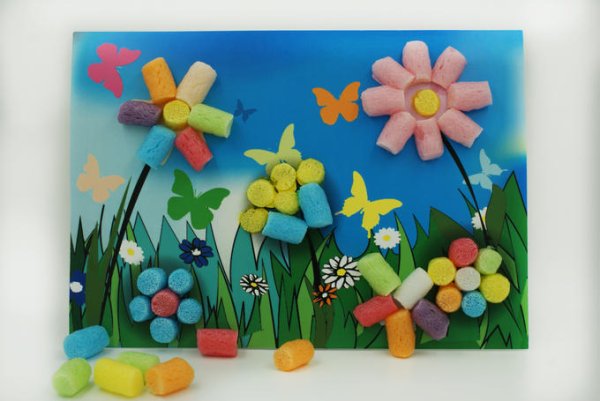Объемная аппликация Цветочная Поляна