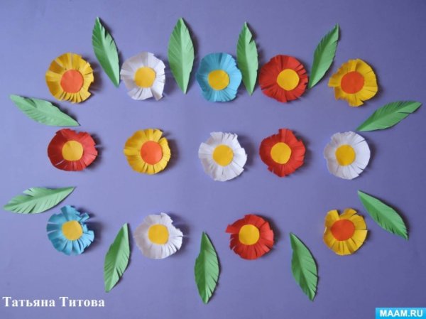 Аппликация Цветочная Полянка