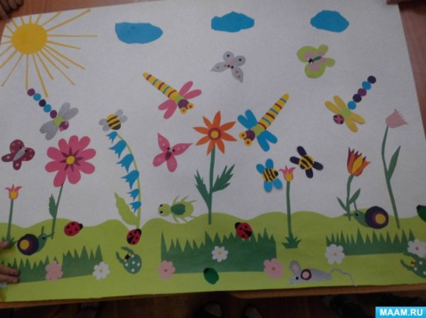 Аппликация на тему лето в подготовительной группе