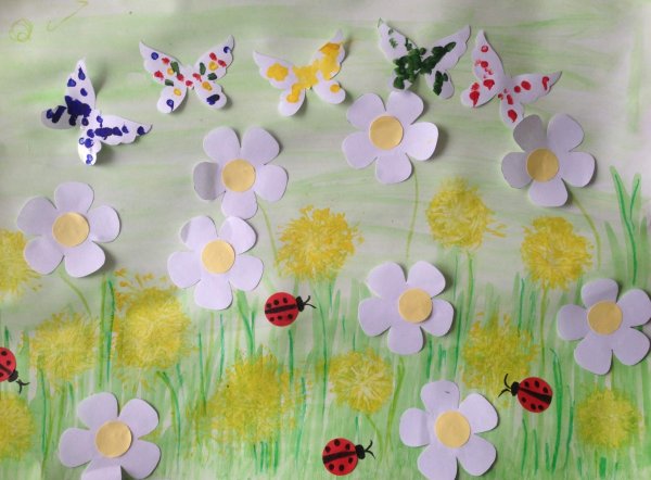 Аппликация цветов