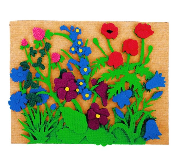 Аппликация луговые цветы