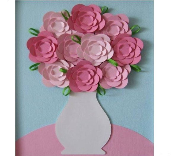 Объемная аппликация цветы