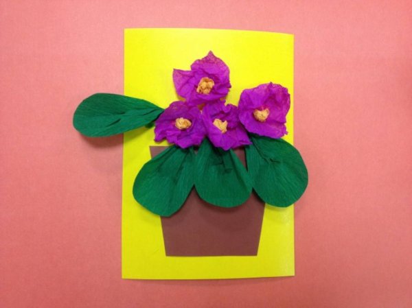 Аппликация с цветами