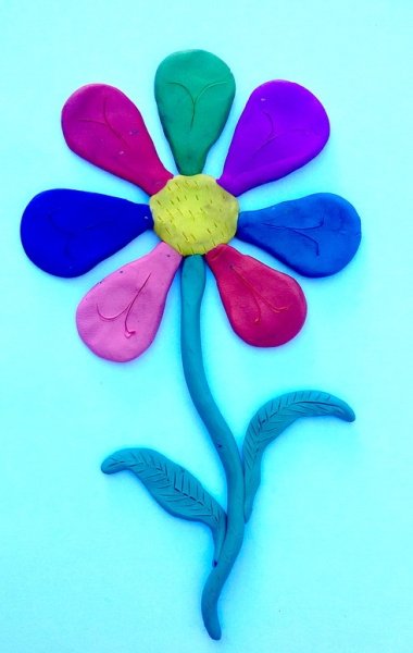 Цветы из пластилина для детей