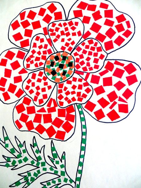 Аппликация домашнее растение