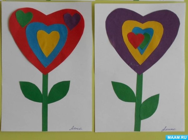 Аппликация цветок добра старшая группа