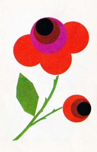 Аппликация из кругов и овалов