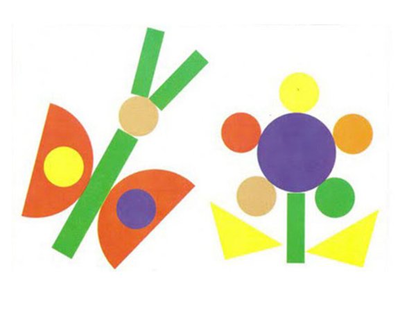 Аппликации из геометрических фигур для детей 6-7