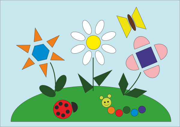 Аппликация из геометрических фигур