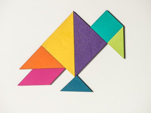 Танграм птица