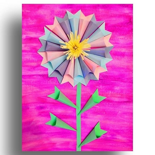 Аппликация необычный цветок