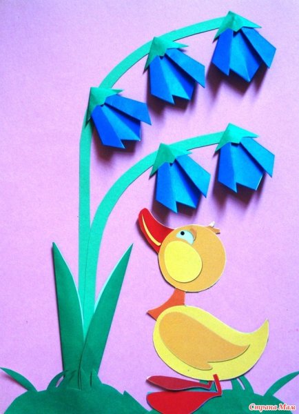 Объемная аппликация оригами