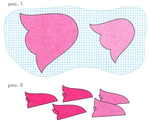 Цветы шаблон для аппликации