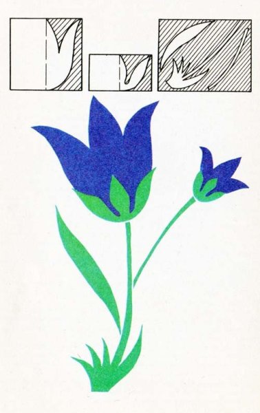 Аппликация колокольчик цветок