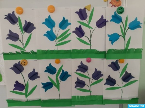 Аппликация колокольчик в средней группе