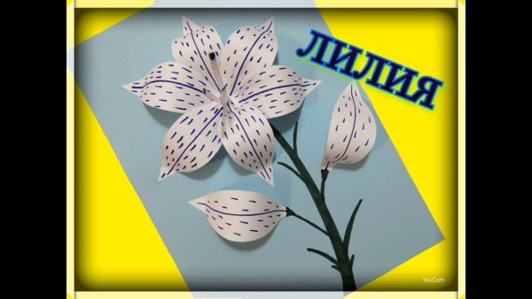 Лилия из бумаги аппликация