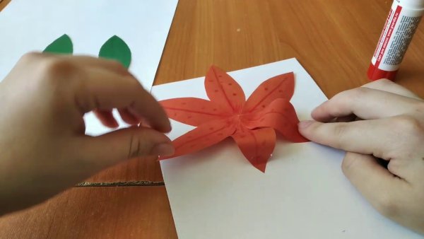 Лилии аппликация для детей