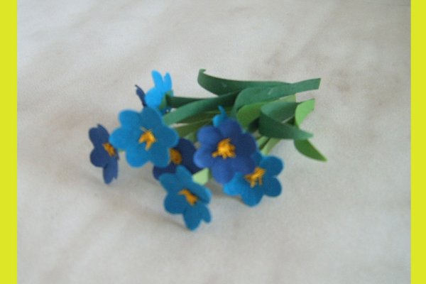 Незабудка мастер класс из бумаги