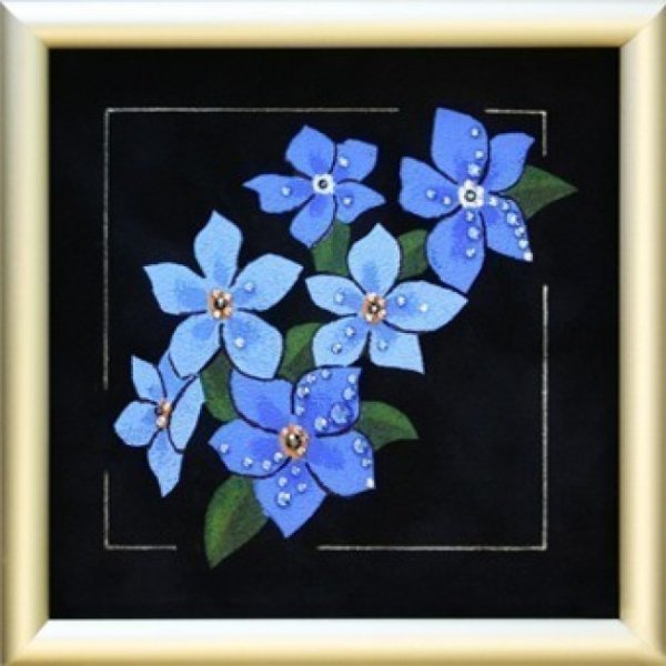 Аппликация незабудки