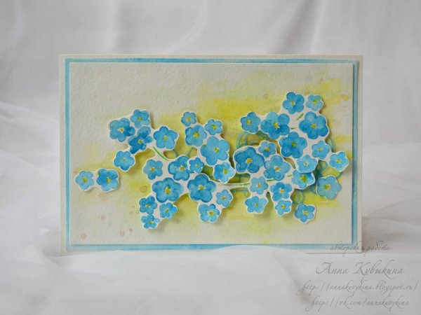 Квиллинг незабудки