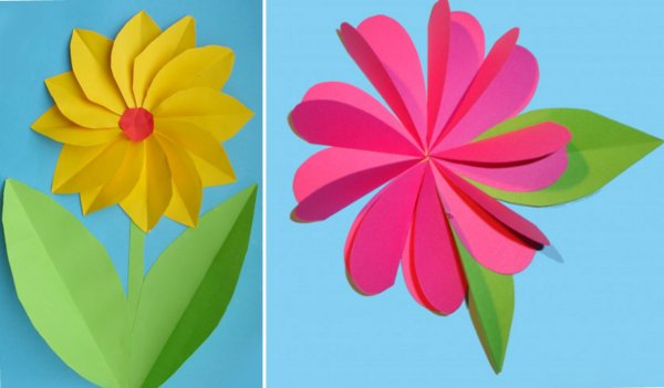 Объемная аппликация цветы