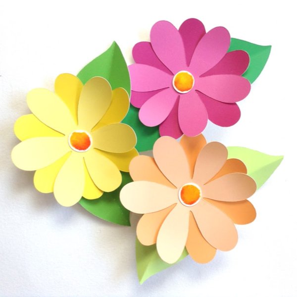 Объемная аппликация цветы