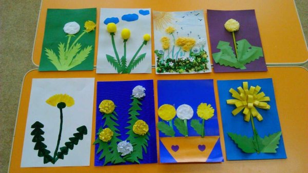 Аппликация Весна 2 года