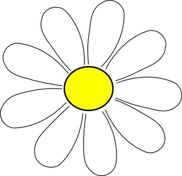 Трафарет цветка Ромашка
