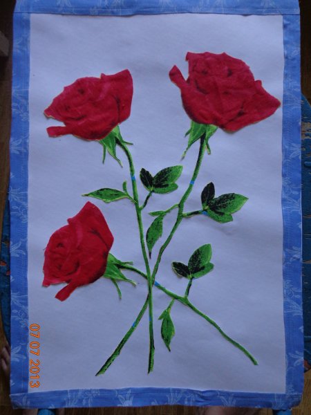 Аппликация роза