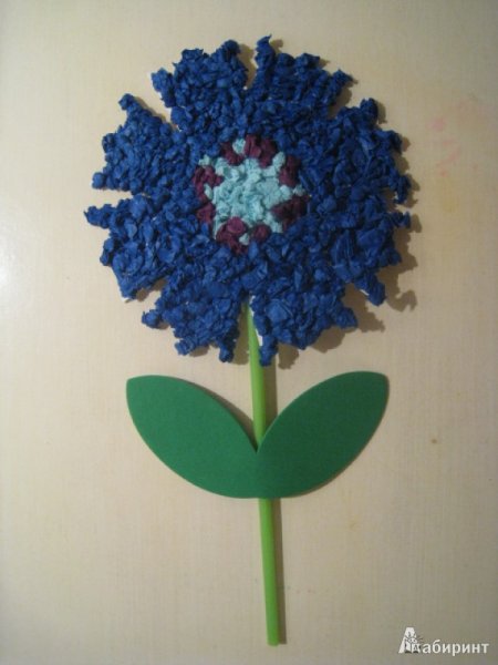 Аппликация васильки