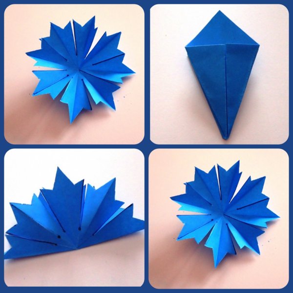 Оригами Василек