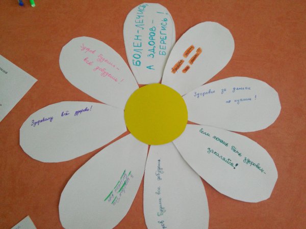 Ромашка с детскими заданиями