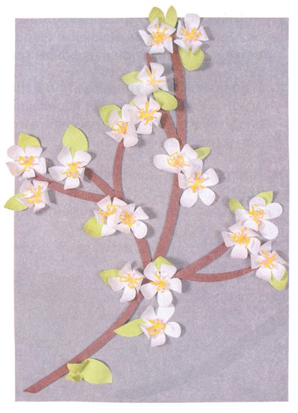 Аппликация Цветущая ветка