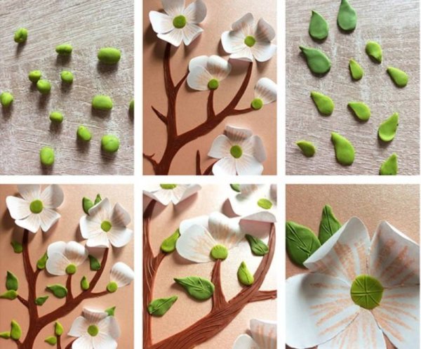 Ветка яблони поделка