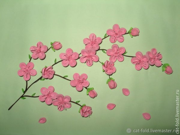 Аппликация ветка Сакуры