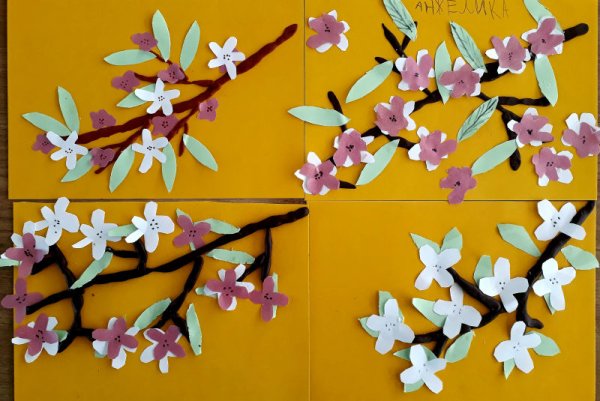 Весенняя аппликация для детей