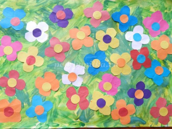 Аппликация Цветочная Поляна