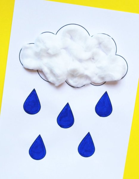 Аппликация из ваты