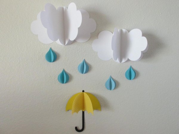 Объемные аппликации на стену