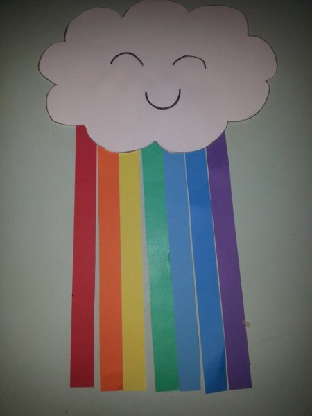 Поделка Радуга из цветной бумаги