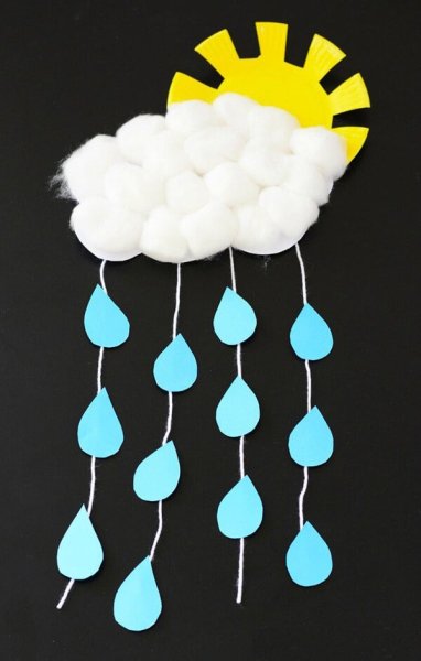 Поделка облако и дождь