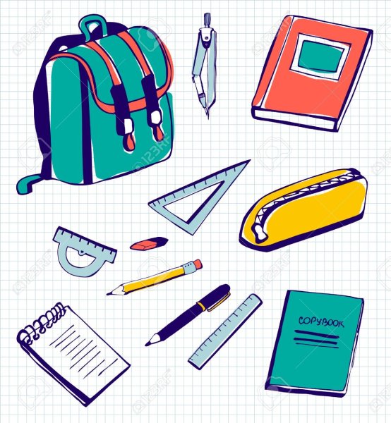 Рисование на тему школьные принадлежности