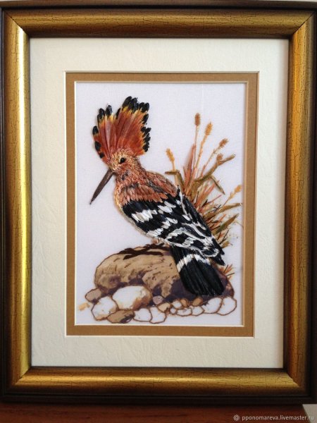 Вышивка Удод