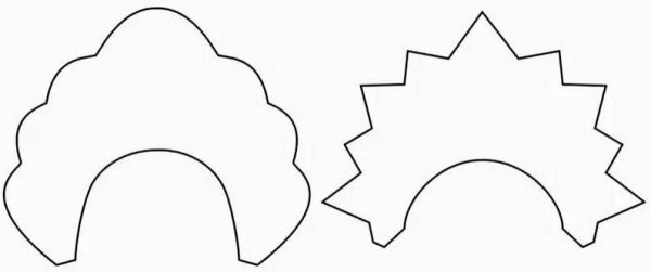 Кокошник для Снегурочки аппликация