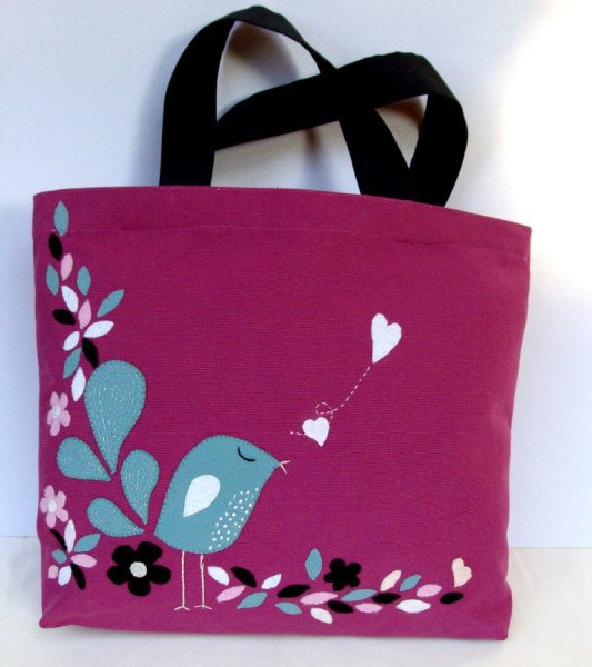 Аппликация на сумку из ткани