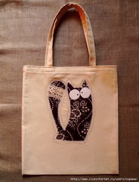 Аппликация на сумку из ткани